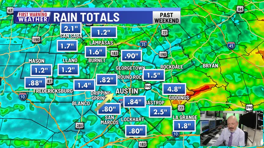 Short weather update from First Warning Weather – KXAN Austin