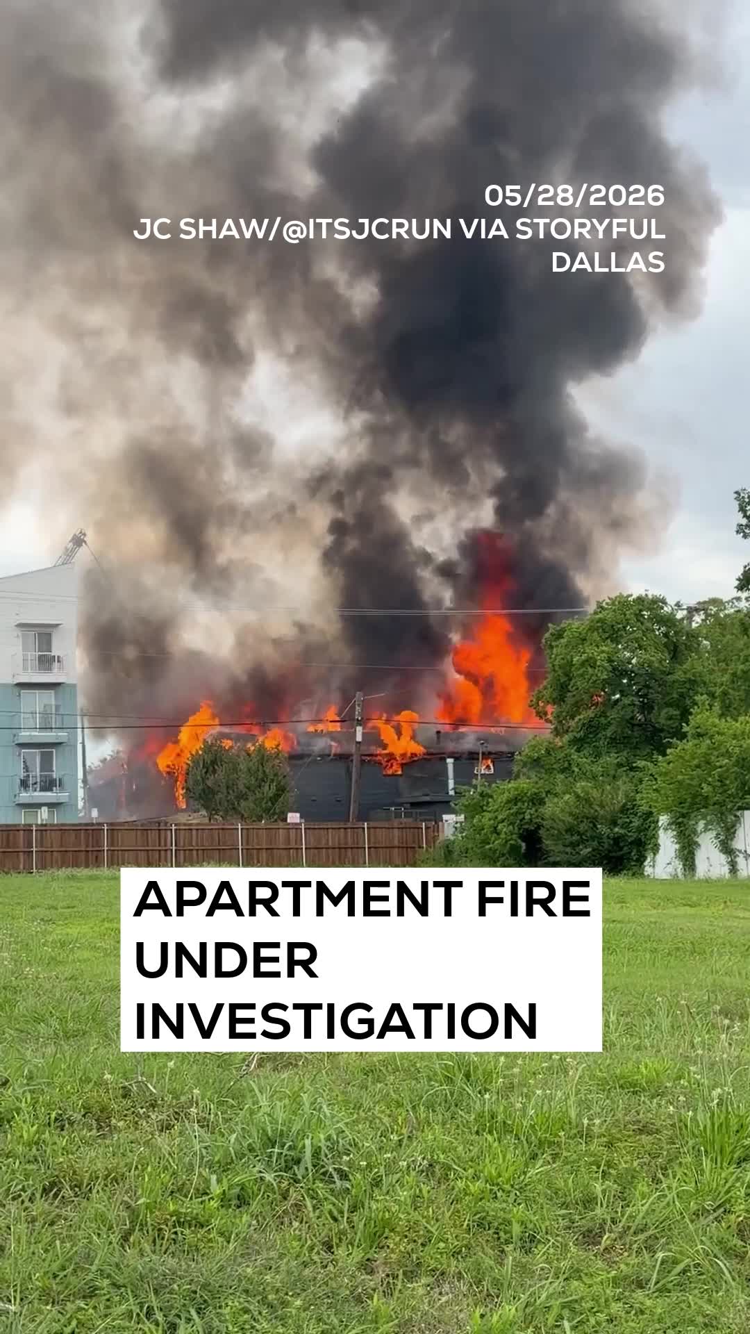 Large fire erupts at Dallas apartment complex – KXAN Austin