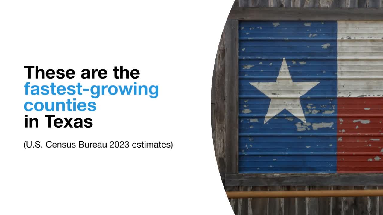 The fastest growing counties in Texas, according to 2023 census