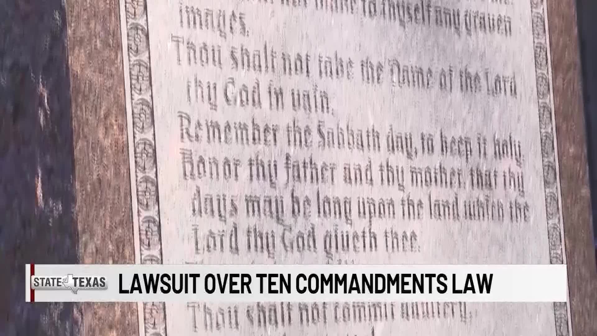 State of Texas: ACLU sues to keep Ten Commandments out of Texas ...