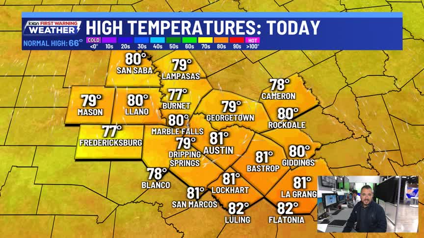 Reaching 80s before a front arrives on Valentine’s Day | Feb 12 KXAN ...
