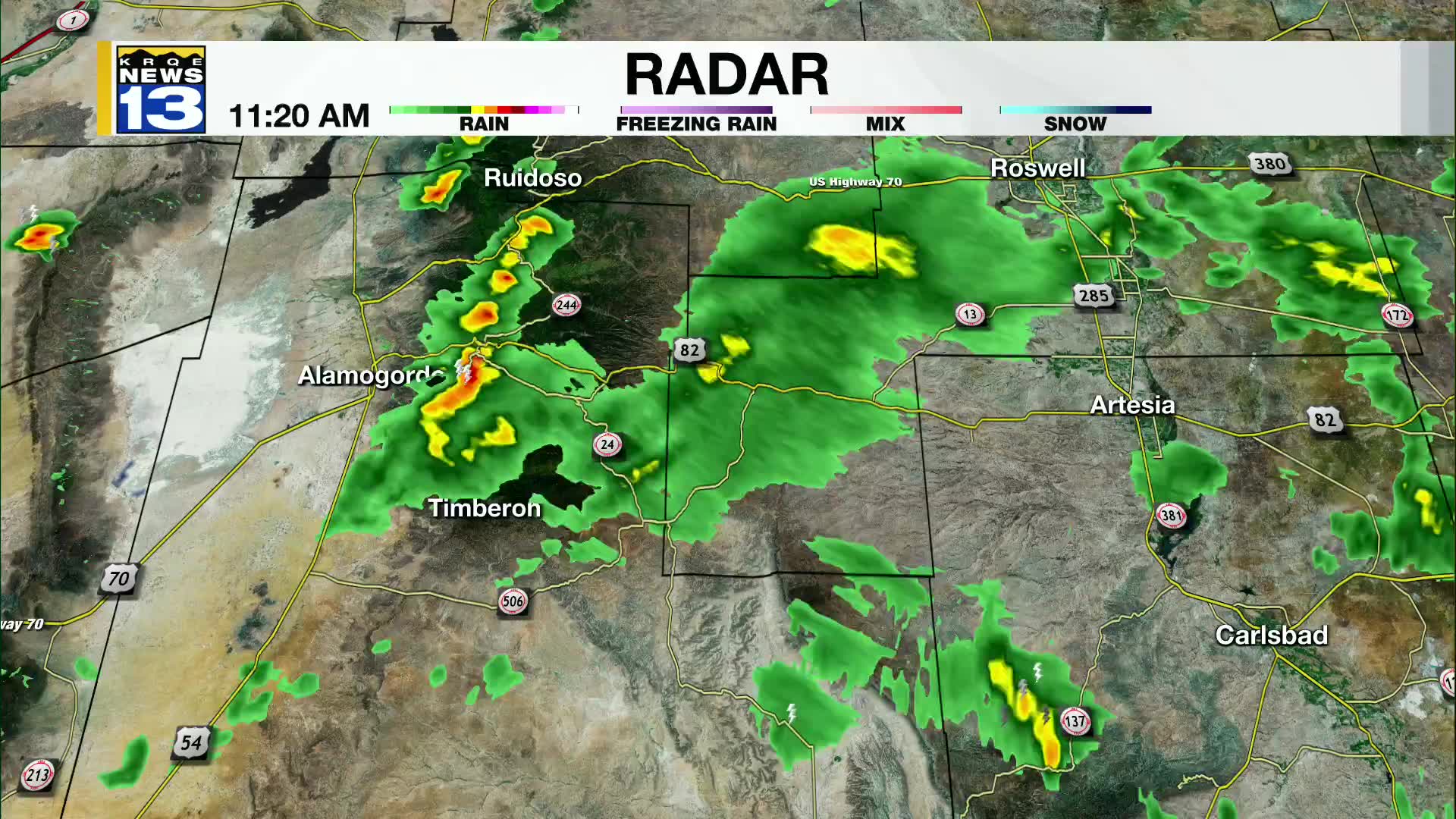 Spottier storms for now & a brief heatup – KRQE NEWS 13 – Breaking News ...