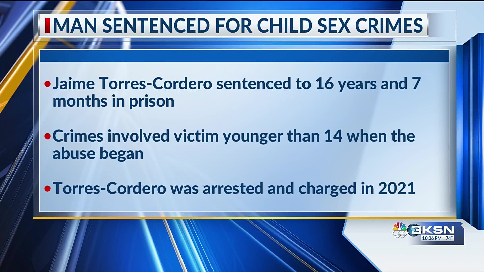 Wichita man sentenced to over 16 years for child sex crimes – KSN-TV