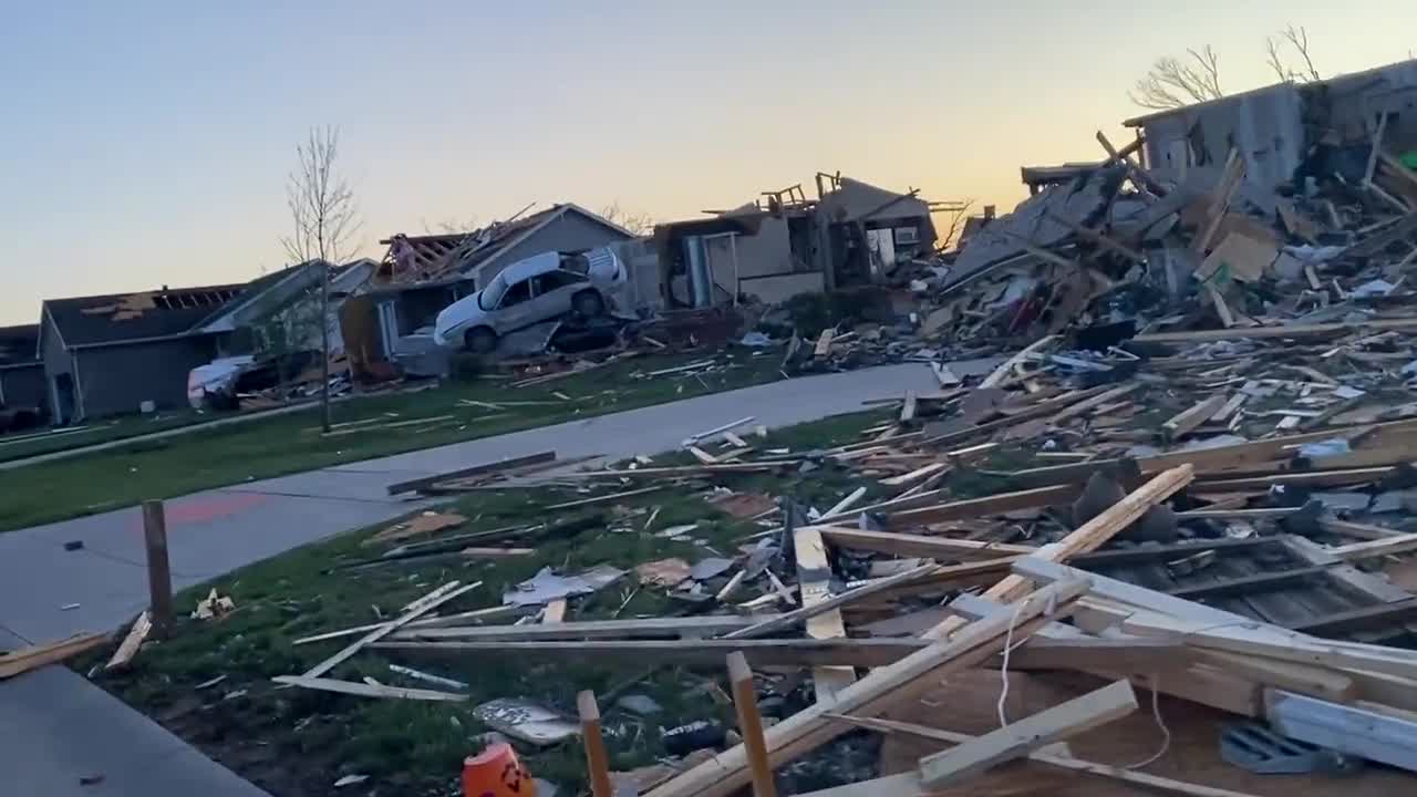 Tornado damage in Andover, April 30, 2022 KSNTV