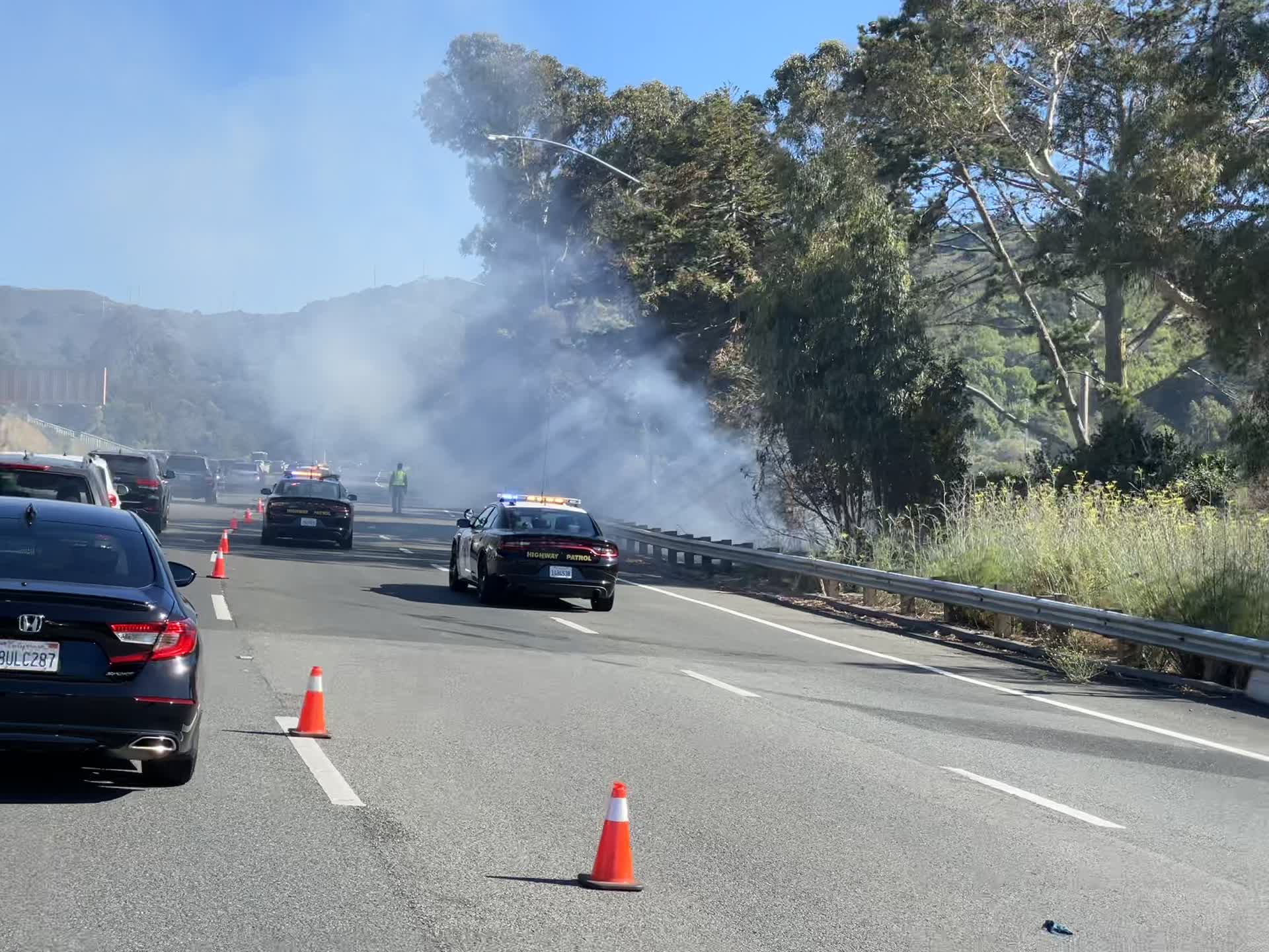 Fire near Hwy 101 in Marin County – KRON4