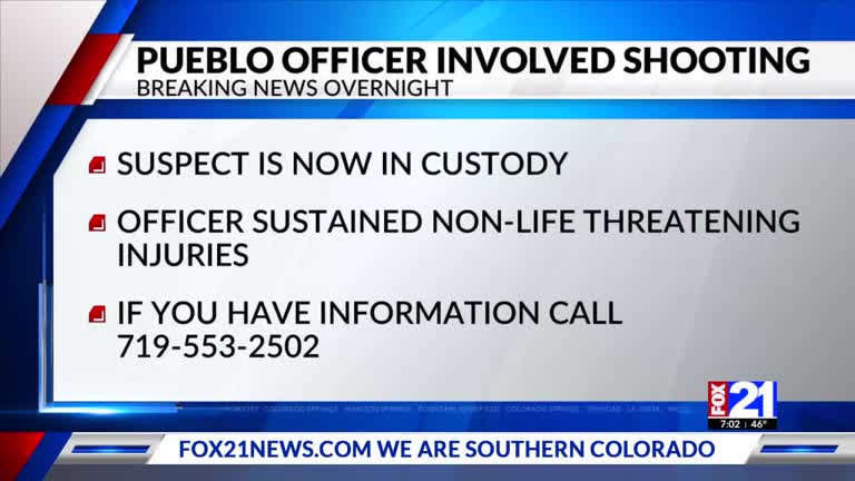 Pueblo Police officer wounded in shooting, 16-year-old suspect in ...