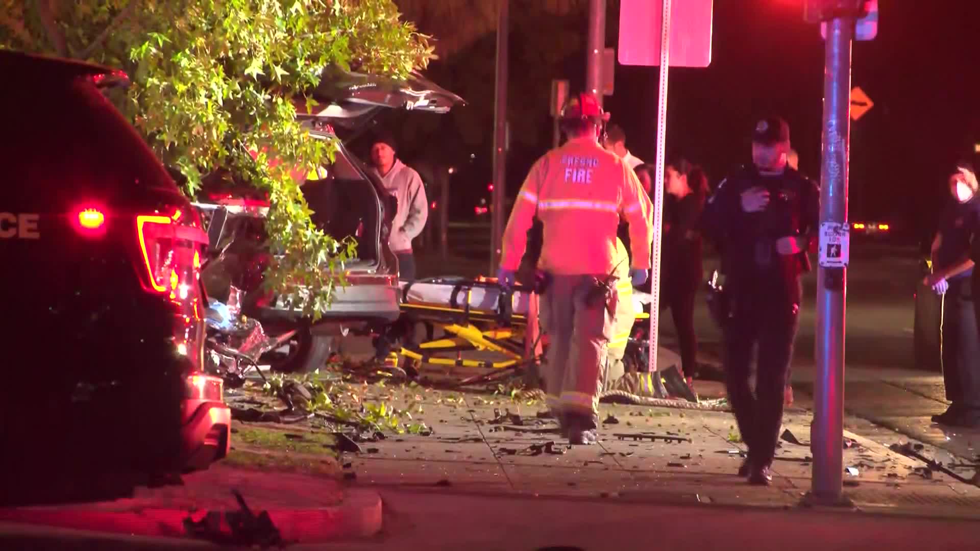Vehicle goes through building in southeast Fresno crash, police say