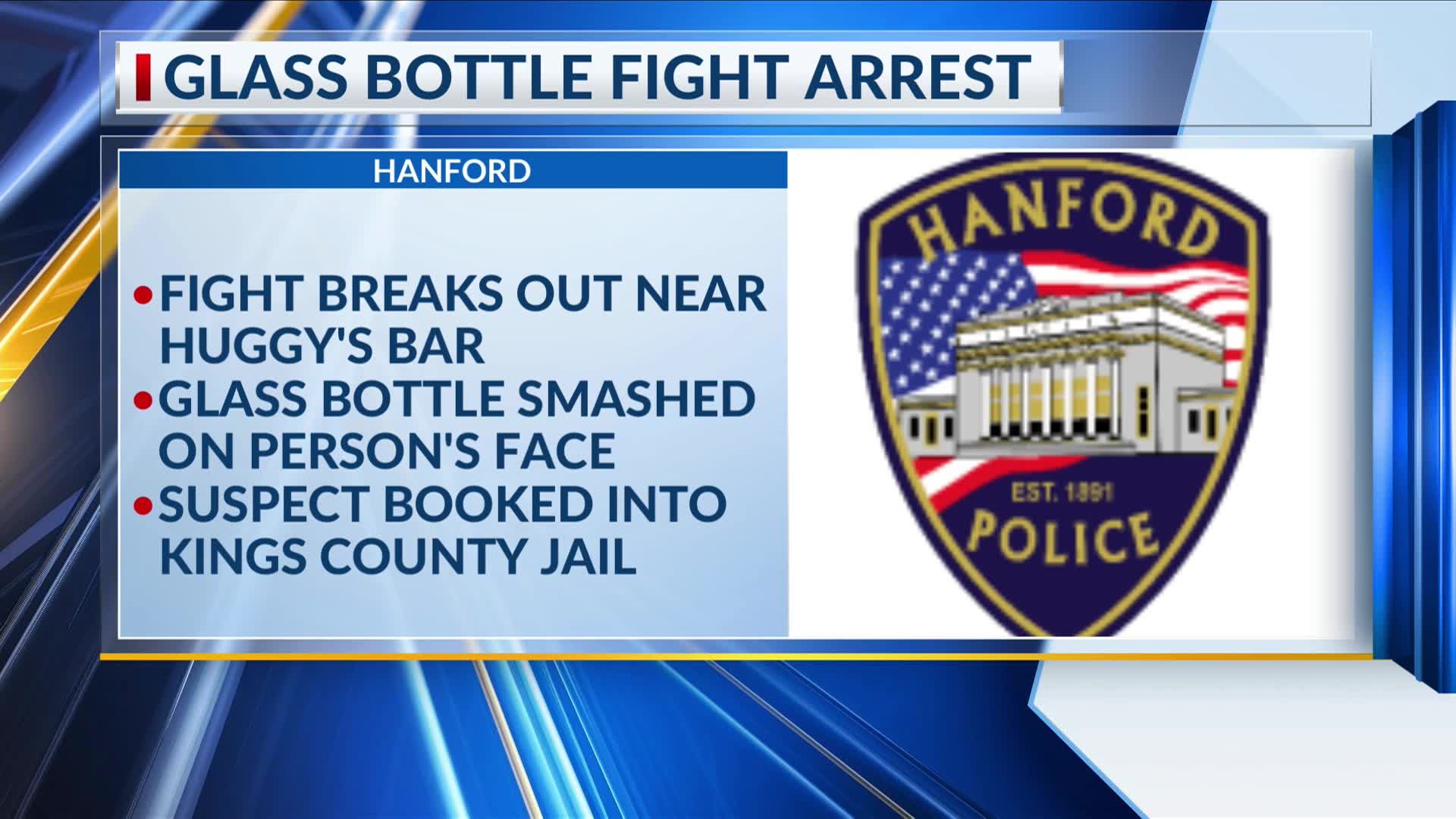 Woman arrested for glass bottle assault near Hanford bar – CBS47 and ...
