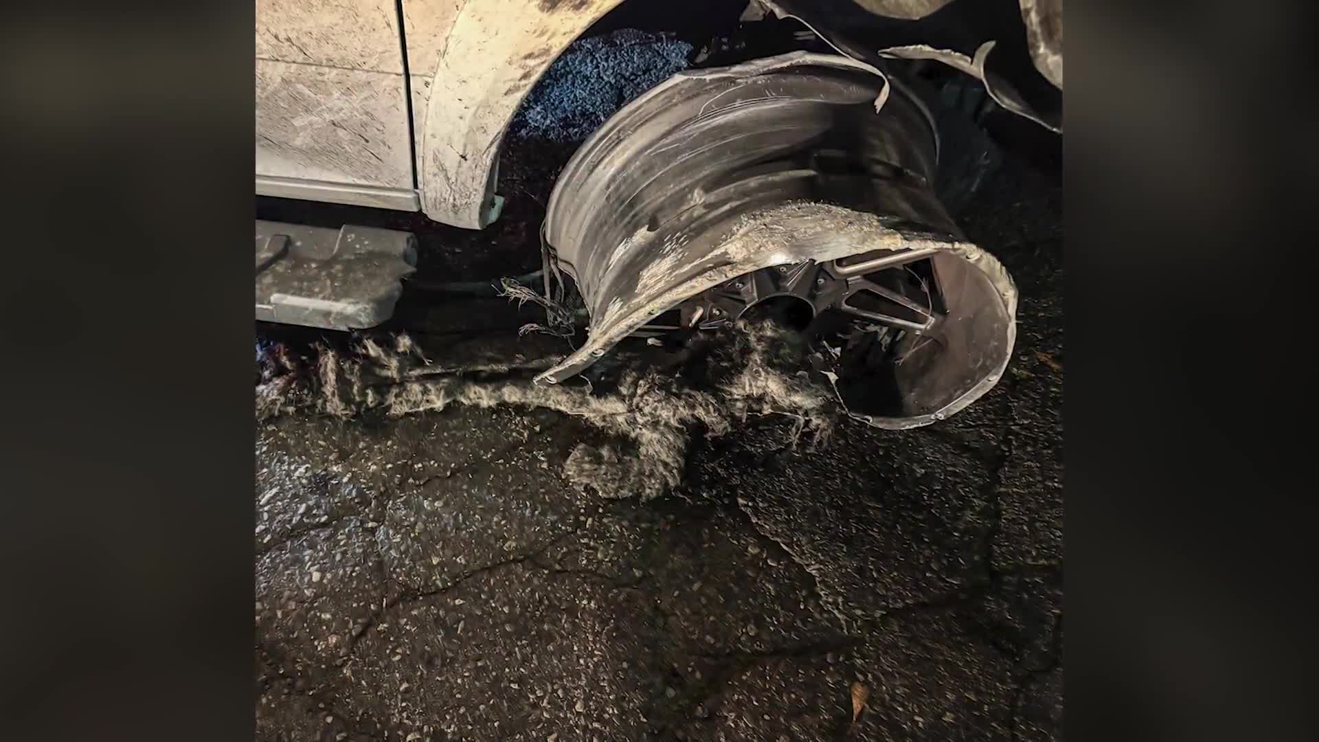 Suspected DUI driver arrested after driving on rim of Dodge truck ...
