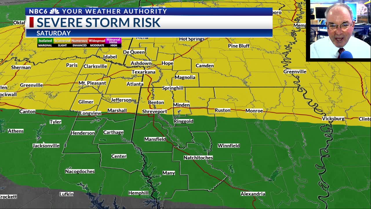 Wx Worries: Saturday night storms & lots of rain – KTALnews.com