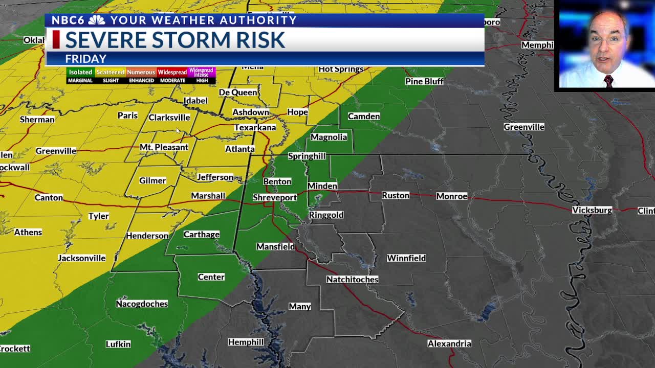 Weekend begins & ends with severe storms & HEAVY rain – KTALnews.com