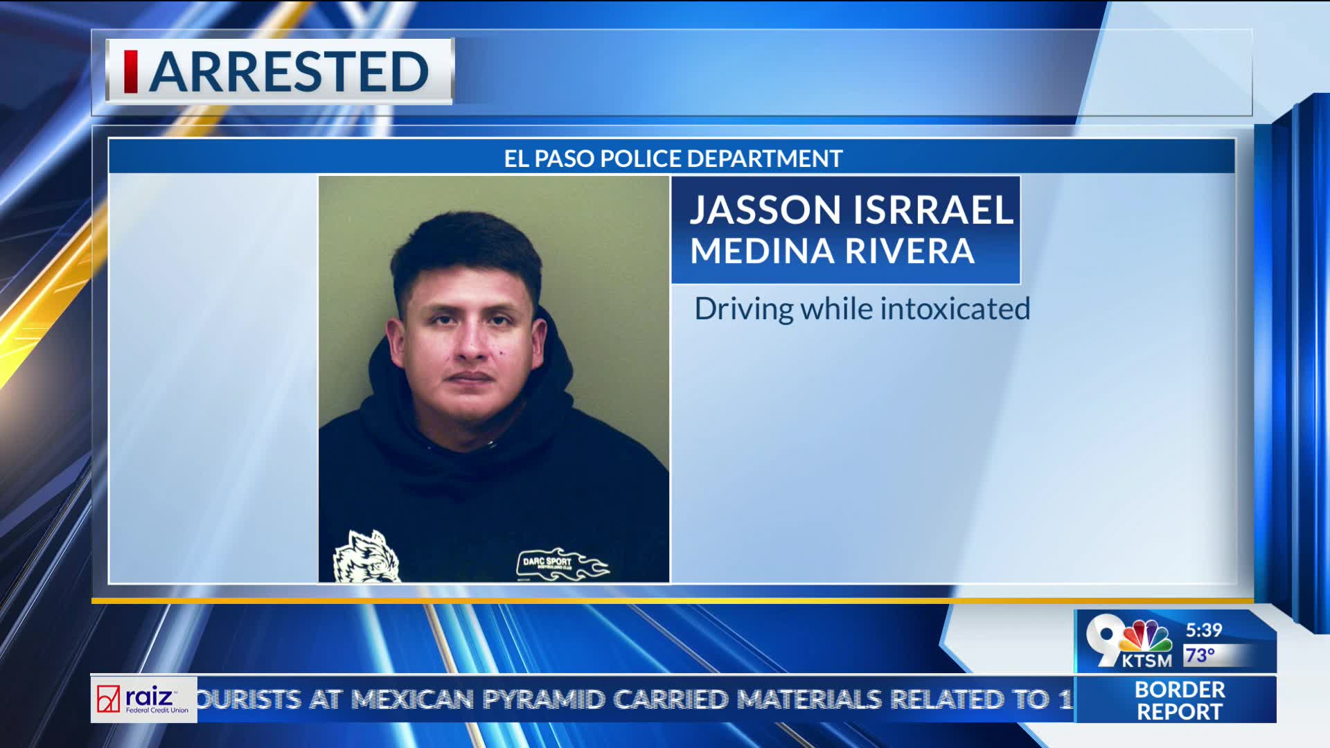 EPPD officer arrested for DWI – KTSM 9 News