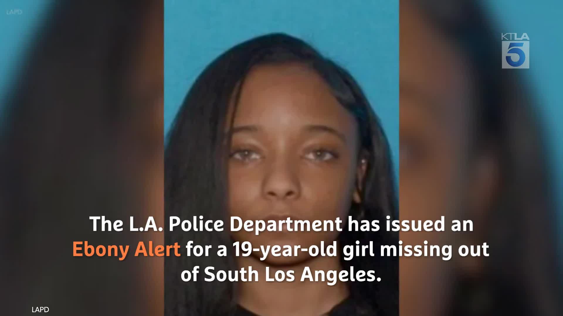 Ebony Alert issued for teen missing out of South L.A. – KTLA