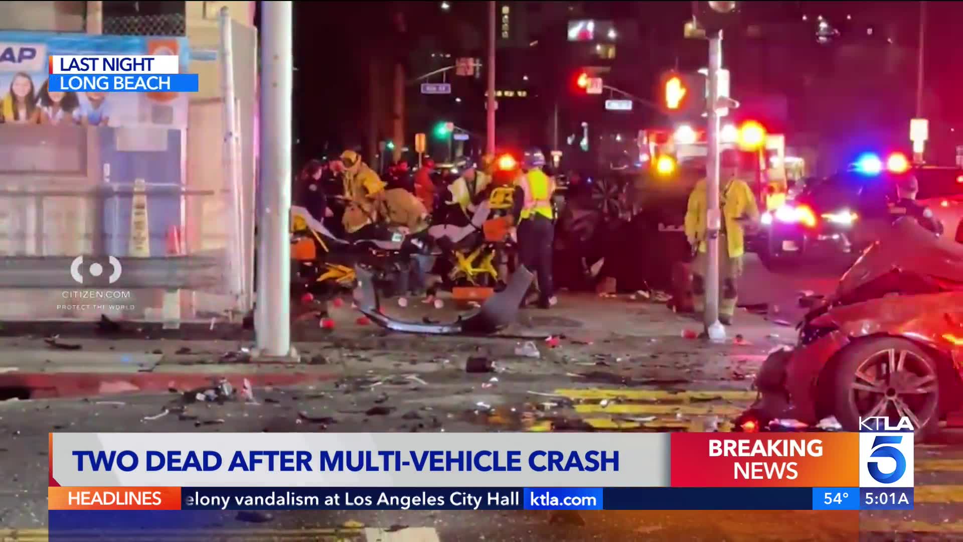 Man, woman killed in multi-vehicle hit-and-run crash in Long Beach – KTLA